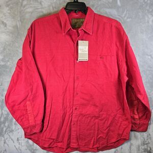 NWT NOS Rustic Outfitters Flannel Shirt Mens XL Red Western Cowboy Cotton *read